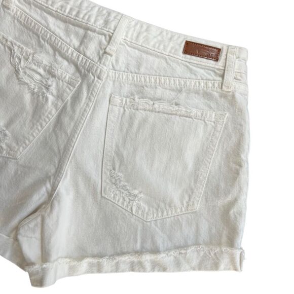Abercrombie & Fitch Annie high rise Jean shorts size 26/2 white distressed - Picture 3 of 13